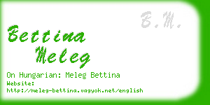 bettina meleg business card